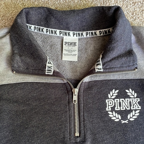 VS Pink Logo Half Zip Pullover - Picture 3 of 8